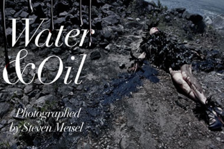 The August issue of Vogue Italia featuring model Kristen McMenamy has been shrouded by controversy for its interpretation of the oil spill. (AP Photo / Vogue Italia, Steven Meisel)