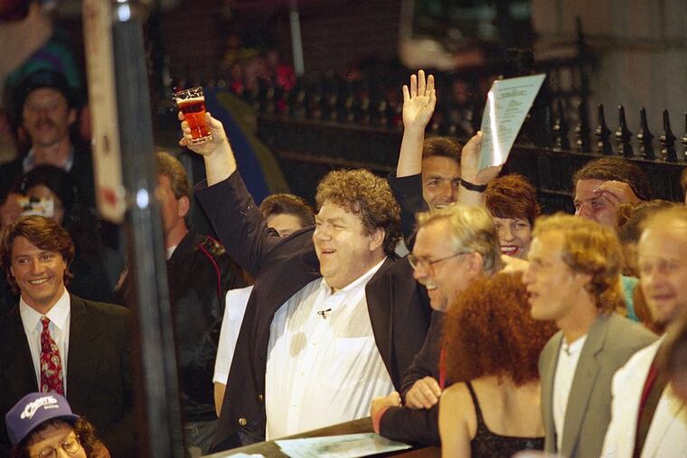 George Wendt raises a pint on “Cheers.”