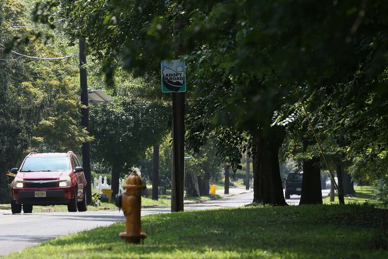 Cars along East Atlantic Avenue in Audubon. A one-mile trail along the road, planned to open in 2021, will connect Audubon and Haddon Heights.