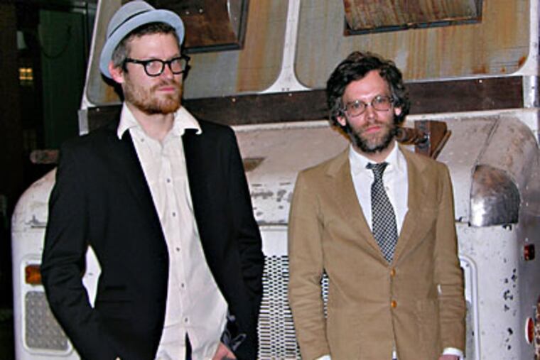 Billy Blaise Dufala (left) and Steven Dufala won top prize in a competition run by the West Collection in Oaks, Pa.