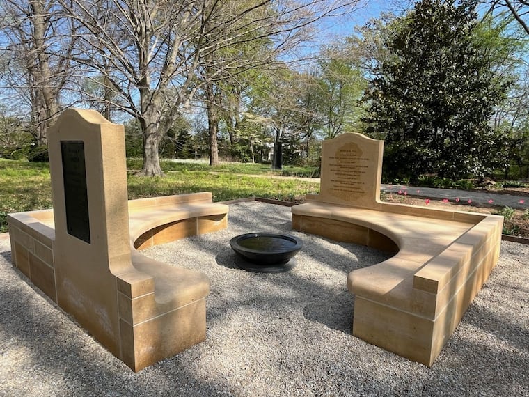 The memorial to Dinah by Philadelphia sculptor Karyn Olivier created.
