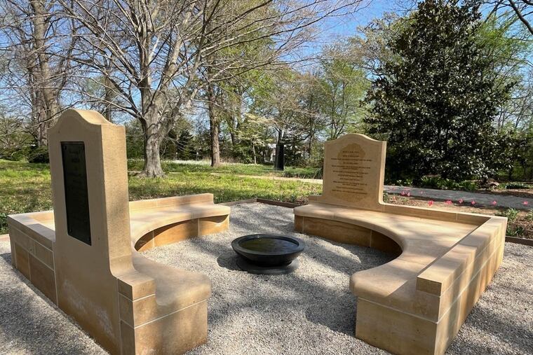 This is the monument to Dinah at Stenton Mansion that Philadelphia sculptor Karyn Olivier created. It is to be officially unveiled on at 2 p.m. Saturday, April 20, 2024.