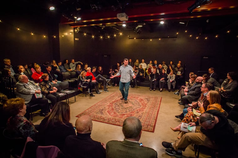 Scott Greer in "Every Brilliant Thing," through Dec. 23 at the Arden Theatre Company.