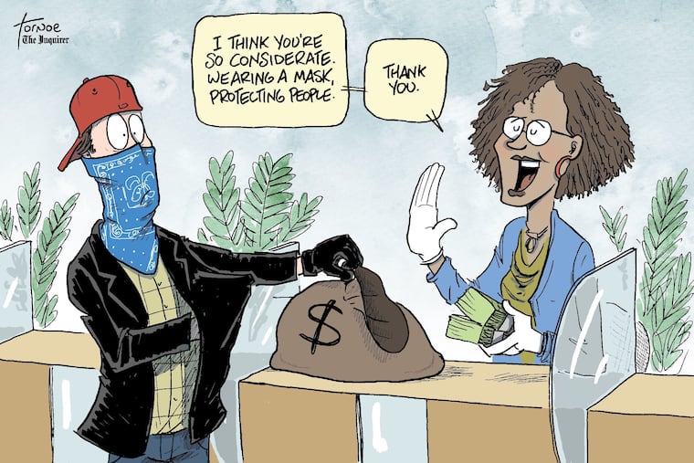 Rob Tornoe's coronavirus cartoon for Friday, April 10.