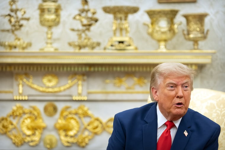 President Donald Trump speaks while meeting with Lebanese President Joseph Aoun in the Oval Office at the White House, Tuesday, July 21, 2026, in Washington. A new report shows the Trump administration includes more members of the economic elite worth more than $100M than any other in history.