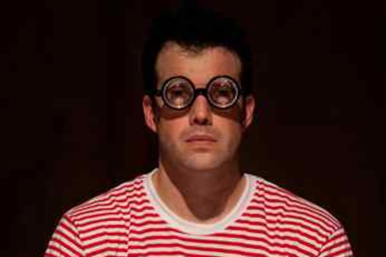 Lorenzo Pisoni in "Humor Abuse." The crowd guffaws, but thelaughter mutates as Pisoni explains how his father named his son after his clown character's dummy, not the other way around.