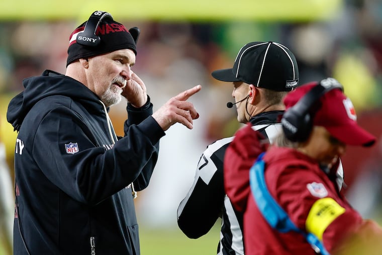 Coach Dan Quinn and the 4-11 Commanders will close out their disappointing season against the Eagles on Sunday.