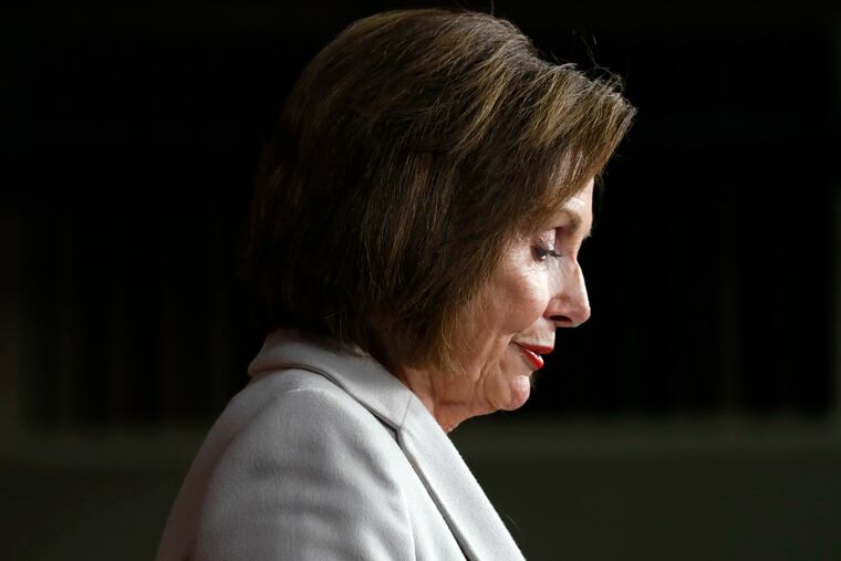 House Speaker Nancy Pelosi of Calif., pauses while speaking about the recent passing of Rep. Elijah Cummings, during a news conference on Capitol Hill in Washington, Thursday, Oct. 17, 2019.