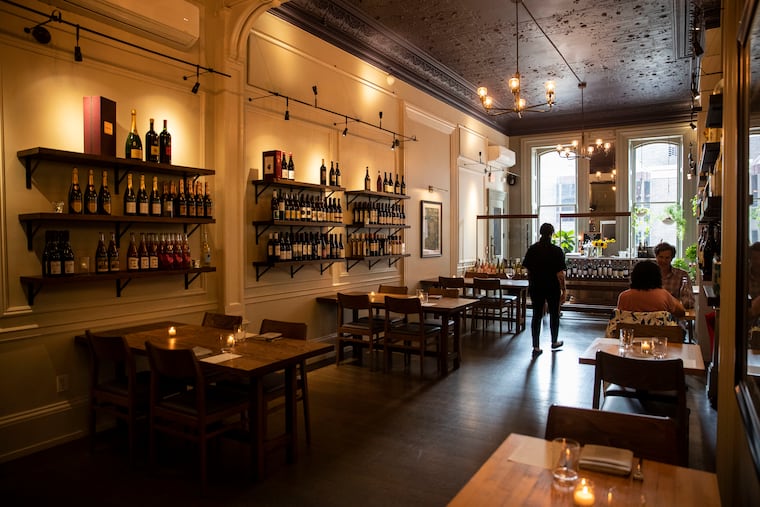 The dining room at Vernick Wine in Philadelphia, Pa., on Thursday, July 29, 2021.