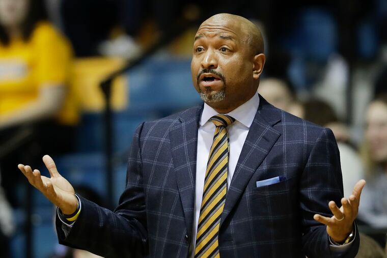 La Salle coach Ashley Howard during his team's game against St. Joseph's last month.