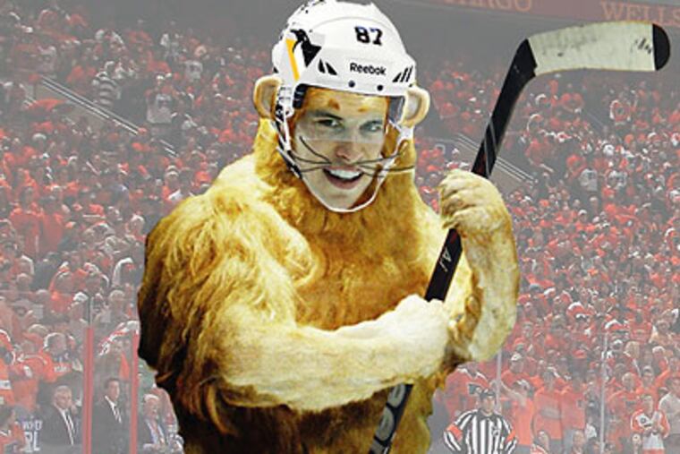 Sidney Crosby is never far from the spotlight, especially when the Flyers and Penguins meet. (Daily News photo illustration)