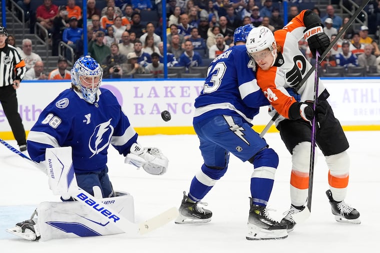 The Flyers were shut out 3-0 on Monday in Tampa Bay.