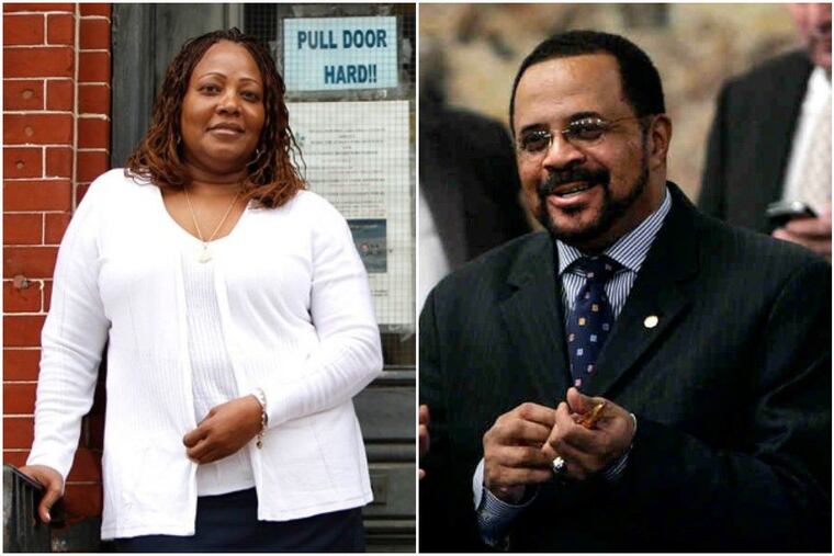 Rochelle Bilal (left) and Philadelphia Sheriff Jewell Williams are vying for the endorsement of the Fraternal Order of Police in the May 21 Democratic primary. Williams won support of sheriff's deputies in a vote this week.