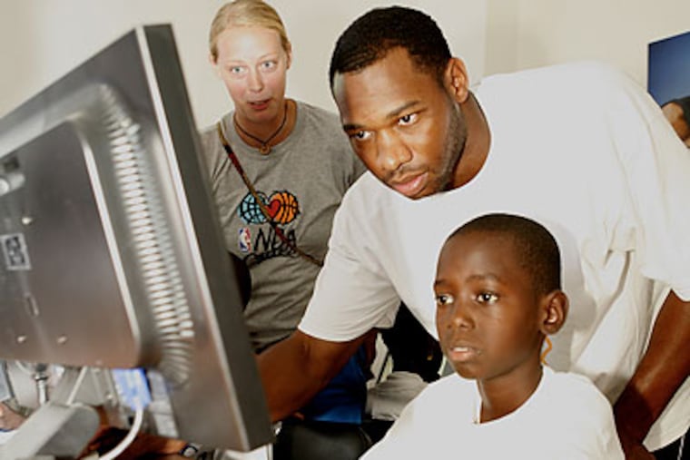 Willie Green worked a lot with children on his trip to Senegal for the Basketball Without Borders program.