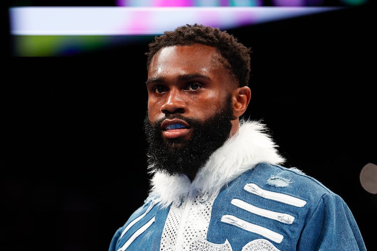 Philadelphia native Jaron ‘Boots’ Ennis before his fight against David Avanesyan at the Wells Fargo Center in .South Philadelphia on Saturday, July 13, 2024.