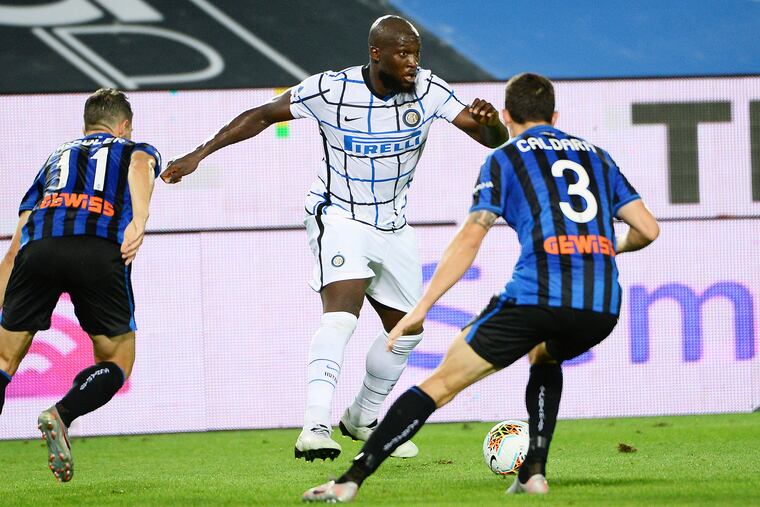 Romelu Lukaku, center, leads Italy's Inter Milan against Spain's Getafe in the UEFA Europa League round of 16 on Wednesday.