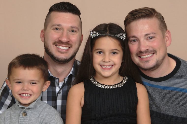 Lou GrowMiller (left) and Mike GrowMiller (right) with children Mason and Gabriella.