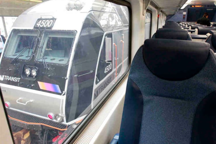 File: A locomotive that NJ Transit called the first in North America to be able to operate on diesel and electric rail lines was introduced at Penn Station in Newark, N.J.(Julio Cortez / Staff Photographer)