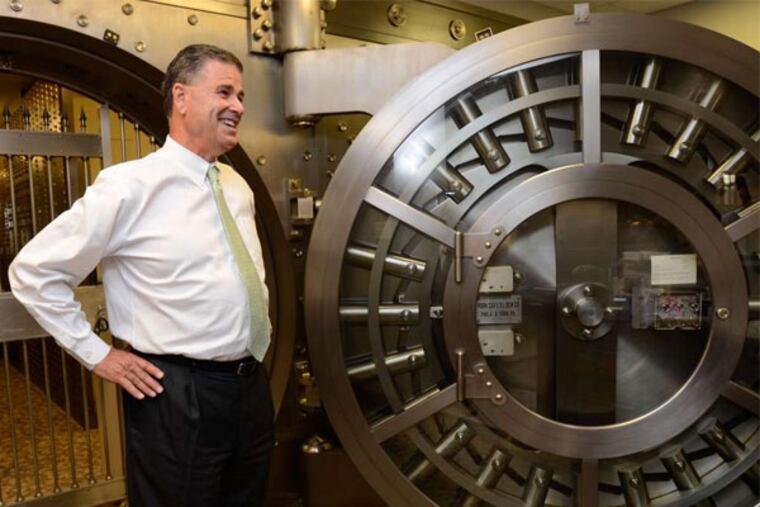 Frederick "Ted" Peters took the words "Main Line" out of advertising for Bryn Mawr Bank Corp. He says the image of snobbery and elitism is wrong for his community bank. (Viviana Pernot / Staff Photographer)