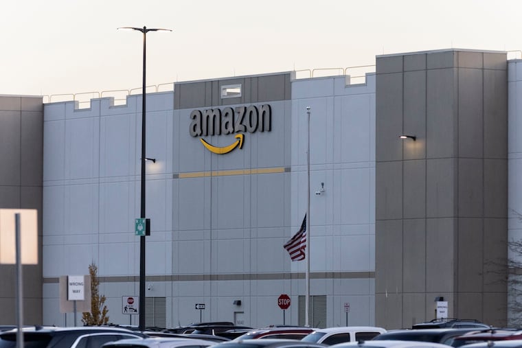 An Amazon warehouse in West Deptford is shown in this November 2023 file photo.