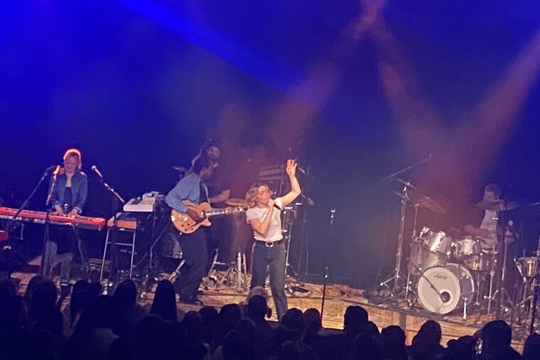 Maggie Rogers performing at the Theatre of Living Arts on South Street on Sunday night in a sold out show in support of her new album 'Don't Forget Me.'