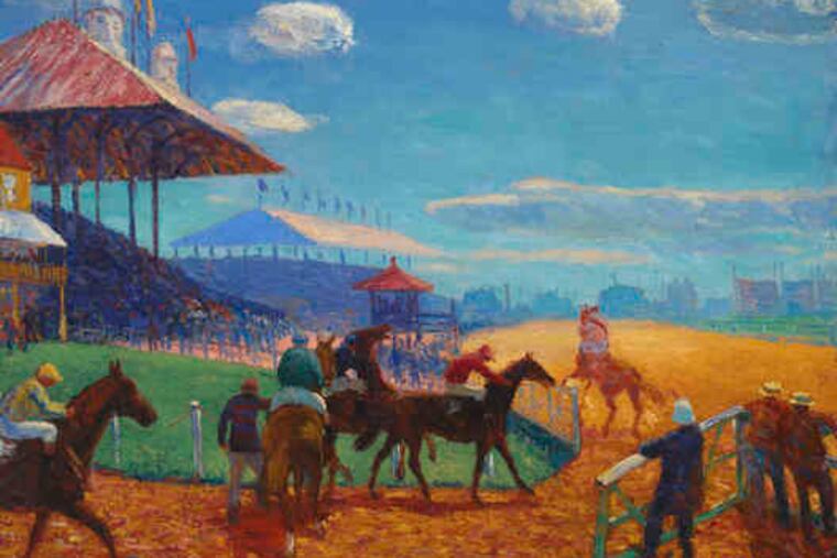 William Glackens' "Race Track" (1909). Glackens was a high school friend who helped Albert Barnes begin collecting. The foundation owns 71 works by Glackens.
