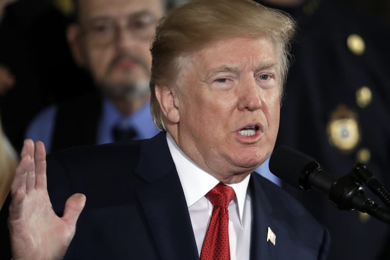 President Donald Trump speaks during an event to declare the opioid crisis a "Public Health Emergency," in the East Room of the White House, Thursday, Oct. 26, 2017, in Washington.