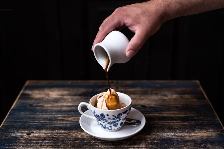 At Capofitto, affogato gelato flavors are endless, but owner and chef Stephanie Reitano recommends choosing one of the classics: Vanilla, fior di latte, or, as pictured here, hazelnut.