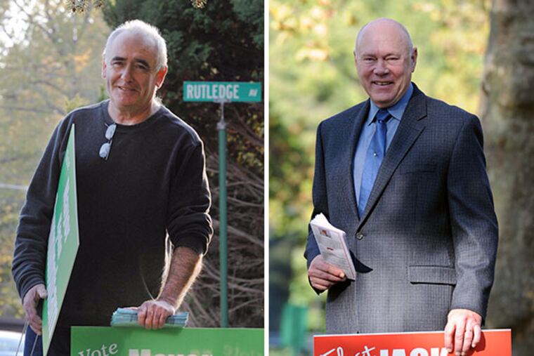 Mayor of Rutledge Kevin Cunningham, 60, (left) and Jack Borsch, 72, (right) are running for mayor for the 800-person town. ( CLEM MURRAY / Staff Photographer )