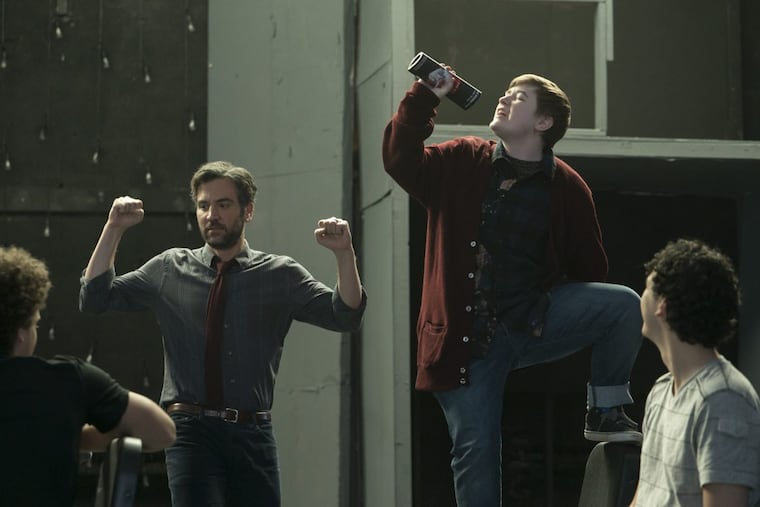 Josh Radnor (left) with Ellie Desautels in a scene from “Rise,” which premieres Tuesday on NBC after the season finale of “This Is Us”