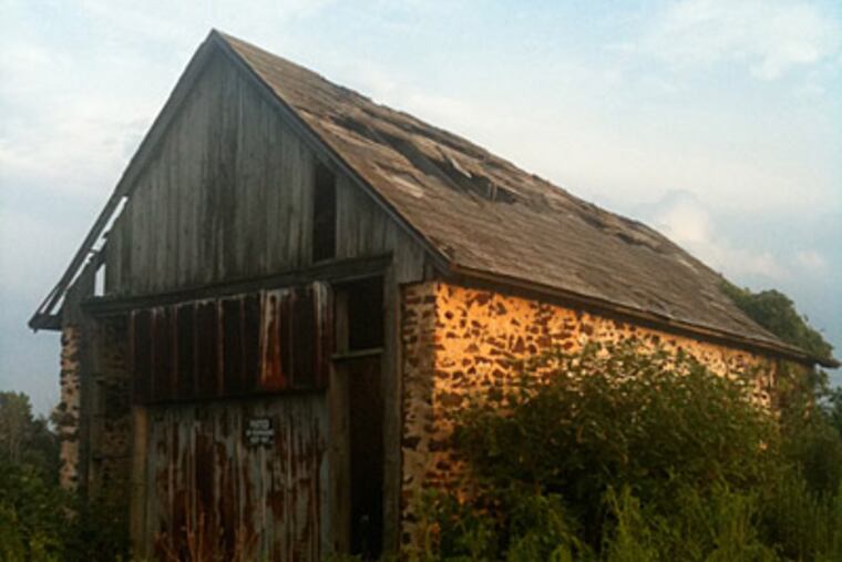 The Swede's Run barn before renovations. Residents heard talk of demolition and banded together to rescue it. (JULIE MARAVICH)