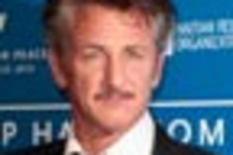 Actor Sean Penn arrives at the Cinema for Peace benefit for the J/P Haitian Relief Organization in Beverly Hills, Calif., Saturday, Jan. 14, 2012. (AP Photo/Jason Redmond)