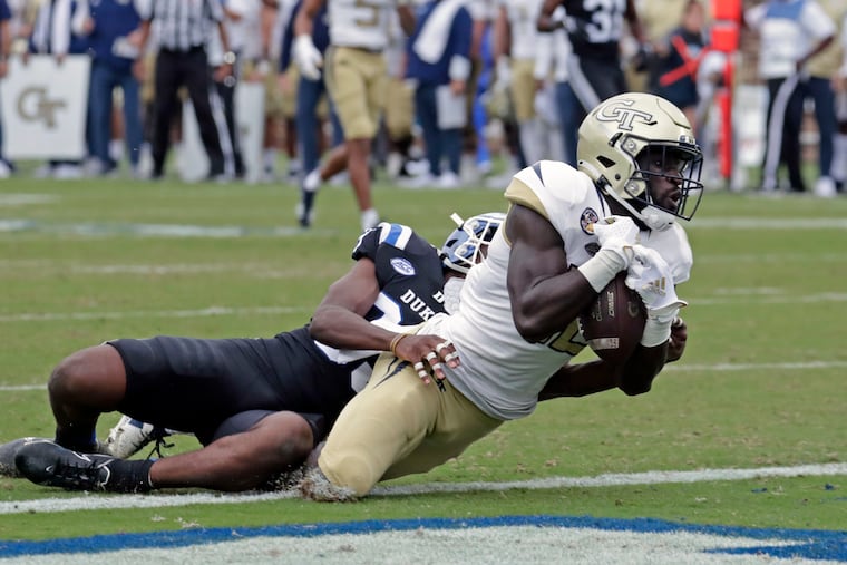 Adonicas Sanders caught three touchdowns last season for Georgia Tech.