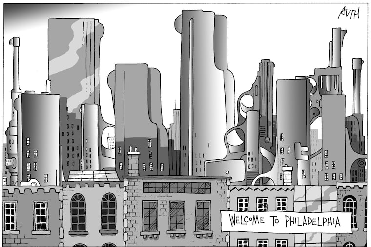 A 2006 editorial cartoon by Tony Auth, who spent 41 years at The Inquirer before departing a decade ago. Signe Wilkinson, a longtime colleague, writes that many of Auth's cartoons "resonate as strongly today as the day Tony drew them."