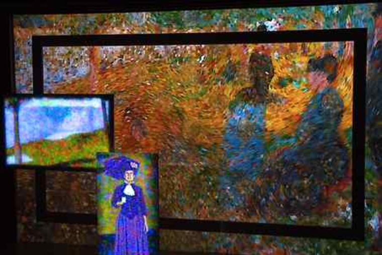 Kristine Fraelich portrays Dot in a scene from the Arden Theatre Company's production of "Sunday in the Park with George." The play's video "chromolumes" exemplify the increasing role technology plays in the work of the modern artist.