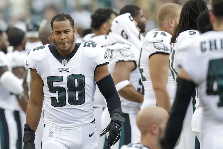 Eagles middle linebacker Jordan Hicks.