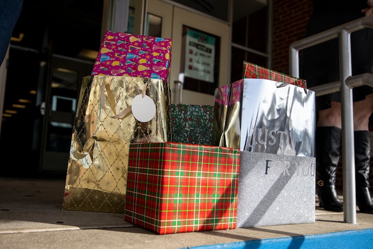 Presents delivered to families for Christmas last year at Darby Township School.