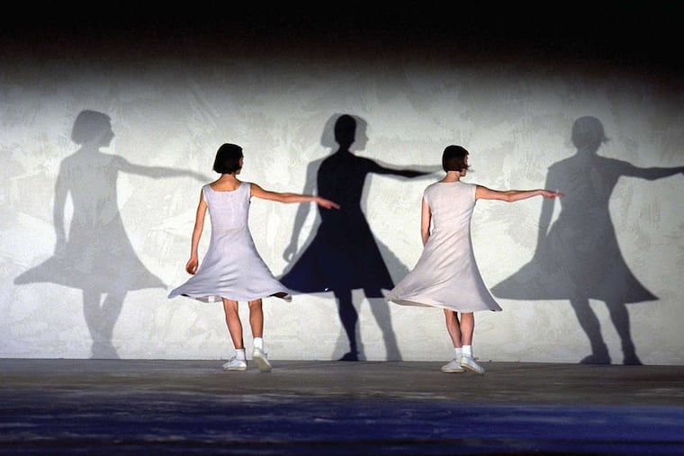 The movie "Fase" by Thierry De Mey, in the ICA exhibition, focuses on two female dancers, including choreographer Anne Teresa De Keersmaeker, performing in film-noirish environments to minimalist music by the American composer Steve Reich.