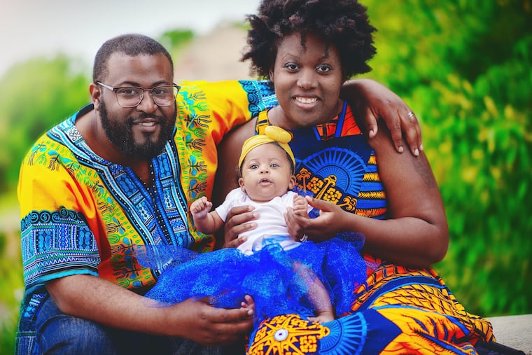 Jordan and Nyla with baby Noelle