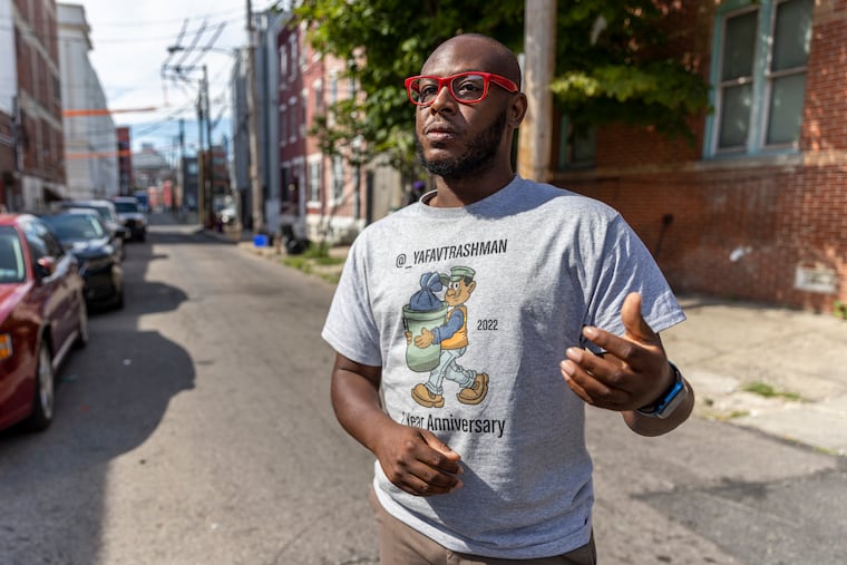Terrill Haigler, 33, of North Philadelphia, a former sanitation worker known as “Ya Fav Trashman,” is running for City Council on a platform that centers around cleaning up the city.