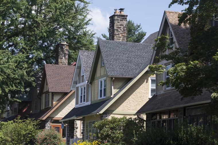 Kenilworth Drive homes in Merion Station on Aug. 4, 2017.
