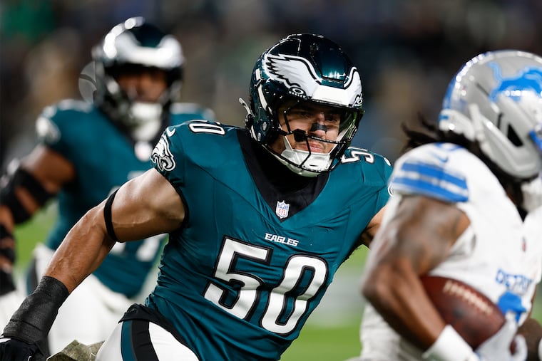 Jaelan Phillips won praise for his work after the Eagles acquired him at the 2025 trade deadline.