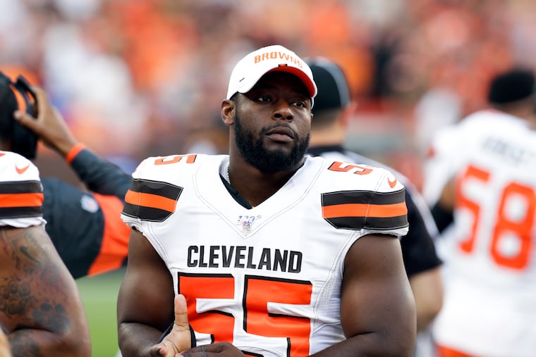 Cleveland Browns outside linebacker Genard Avery (55) wasn't playing much under their new defensive coordinator Steve Wilks.