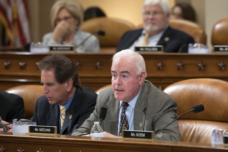 Rep. Pat Meehan, R-Pa., works on the GOP’s tax overhaul in November. Last week he announced he would not seek another term after a news report revealed he had used taxpayer money to settle a sexual harassment claim brought by an aide.