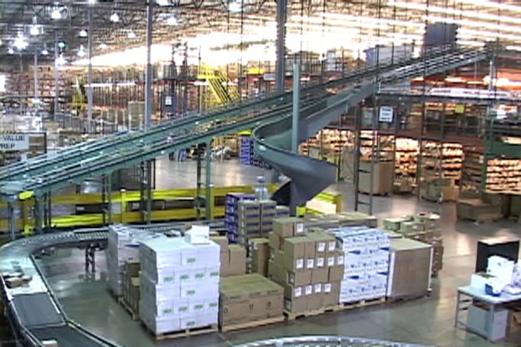 The interior of one of Radial's mammoth fulfillment centers.
