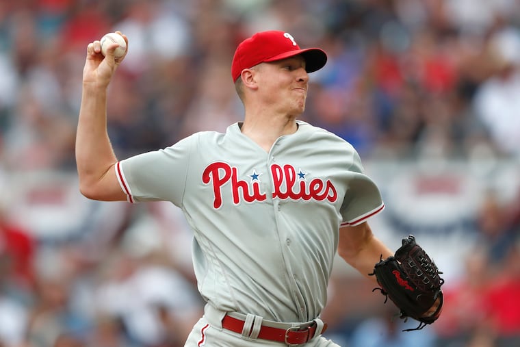 Nick Pivetta works against the Atlanta Braves in the first inning on Wednesday.