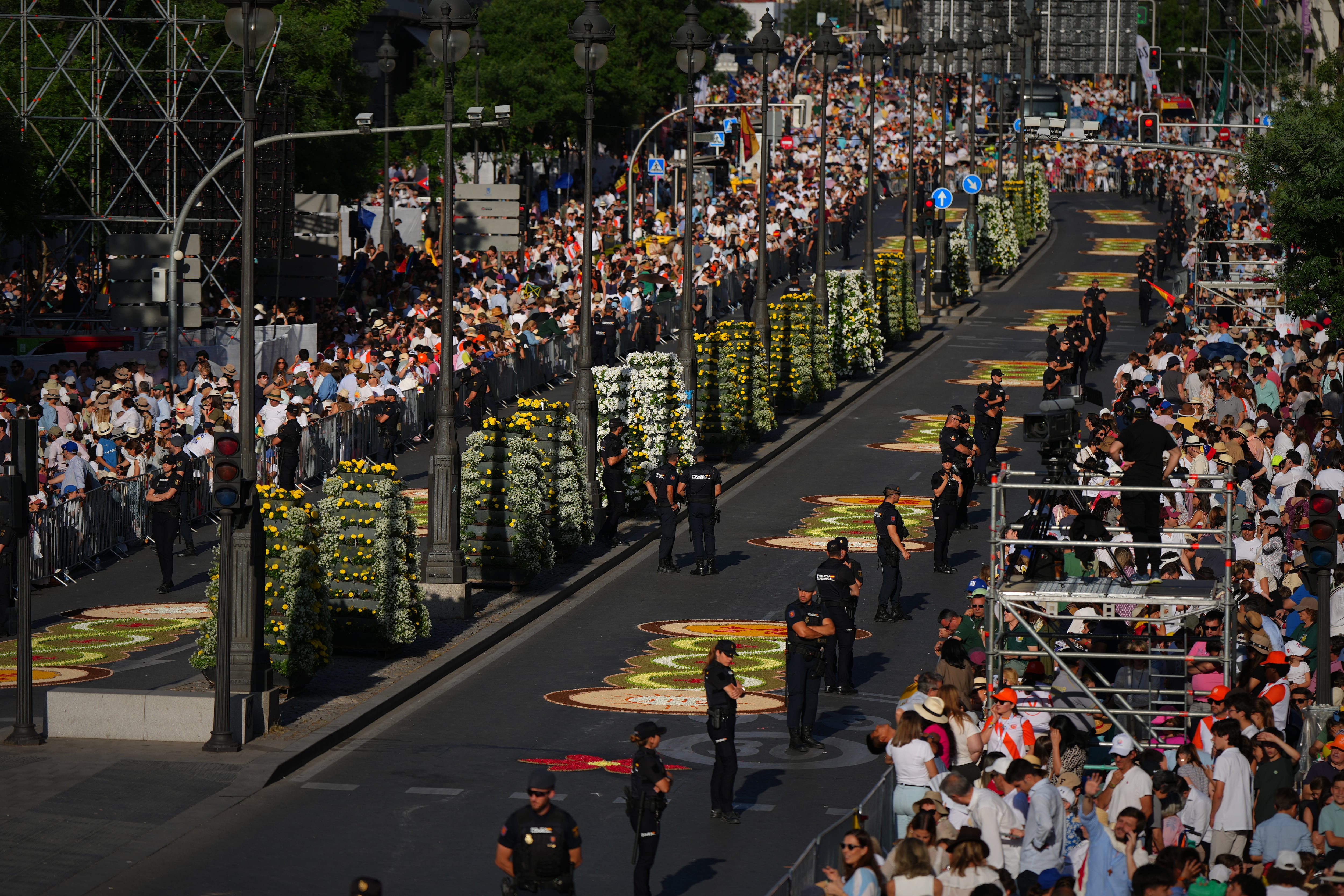 1 million turn out for pope's Mass in Spain and iconic procession along flower-carpeted route