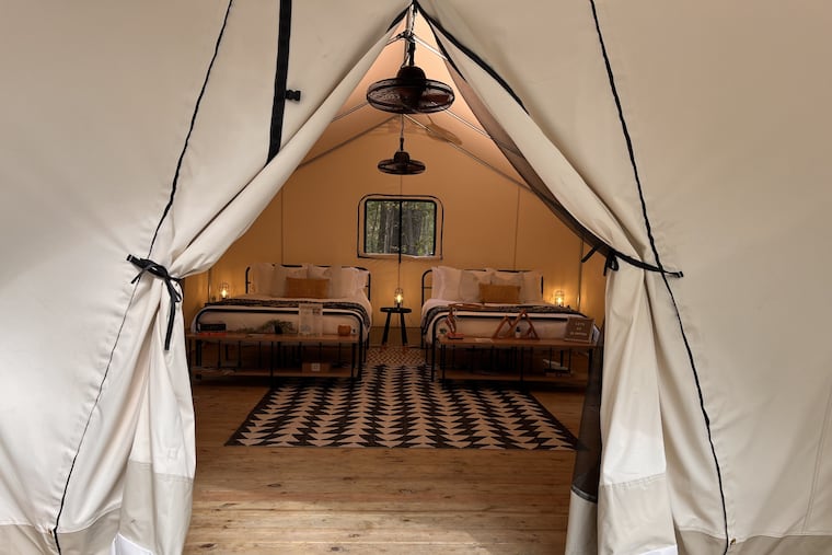 Pennsylvania debuted 61 glamping camp sites spread across eight state parks in partnership with Timberline Glamping Co. This tent was at French Creek State Park.