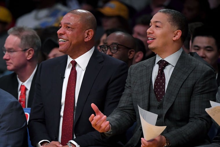 Head coach Doc Rivers and his former Los Angeles Clippers assistant coach Tyronn Lue were both at one time frontrunners for the Sixers head coaching Rivers accepted Thursday.
