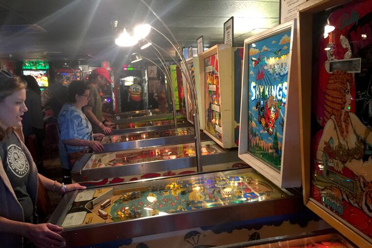 In the Asheville Pinball Museum, you pay $15 and play all you want on 80 machines ranging from the 1970s to the latest games. (Photo: Nelson Pressley / Washington Post)